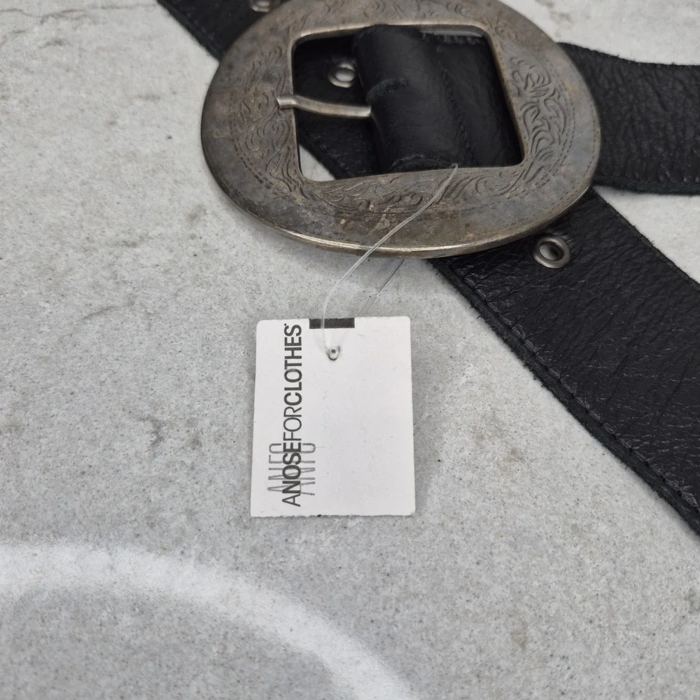 Elite Vintage Women's Belt 5825 Size M Black‎ Leather USA